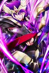  armor axe fingerless_gloves gauntlets gloves hanano_(spinel) loki_(saint_seiya:_soul_of_gold) long_hair male_focus purple_eyes purple_hair saint_seiya saint_seiya:_soul_of_gold solo weapon 