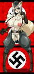  artist_request breasts dog furry gloves hat long_hair military_uniform nazi nipples onii_(hibiki2) white_hair 