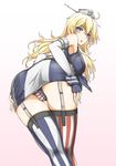  :o american_flag_panties anchor armpits ass bangs bent_over blonde_hair blue_eyes breasts chain crotch_seam eyebrows eyebrows_visible_through_hair fingerless_gloves from_behind front-tie_top garter_straps gloves gradient gradient_background hair_between_eyes headgear highres iowa_(kantai_collection) kantai_collection large_breasts long_hair looking_at_viewer looking_back miniskirt mismatched_legwear okutama_tarou panties pantyshot pantyshot_(standing) pink_background skirt sleeveless solo standing star star-shaped_pupils star_print striped striped_legwear symbol-shaped_pupils thigh_gap thighhighs underwear vertical-striped_legwear vertical-striped_skirt vertical_stripes white_background wrist_cuffs 