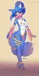  2019 3_toes 5_fingers anklet anthro armlet big_tail biped black_nose blue_claws blue_fur blue_hair blue_tail breasts canid canine claws clothed clothing digital_media_(artwork) dipstick_tail eyelashes female fluffy fluffy_tail footwear fox front_view full-length_portrait fur gem gold_(metal) green_eyes hair high_heels jewelry krystal long_hair long_tail looking_at_viewer mammal multicolored_fur multicolored_tail navel necklace nintendo open_mouth oughta pasties portrait ring ruby_(gem) shoes signature simple_background smile solo standing star_fox tail_ring teeth toe_claws toes two_tone_fur two_tone_tail veil video_games white_fur white_tail 