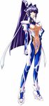  blue_eyes blue_hair bodysuit breasts erect_nipples fortified_suit long_hair mitsurugi_meiya muvluv muvluv_alternative sword very_long_hair weapon 