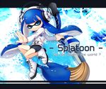  ankle_boots azma_(mitch55) bangs bike_shorts black_shorts blue_eyes blue_hair blunt_bangs boots calligraphy_brush domino_mask headphones inkbrush_(splatoon) inkling jacket long_hair long_sleeves looking_at_viewer mask oversized_object paint_splatter paintbrush pointy_ears short_hair_with_long_locks shorts sidelocks single_vertical_stripe solo splatoon_(series) splatoon_1 tentacle_hair white_footwear white_jacket 