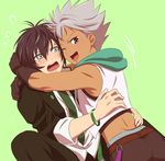  ass blush gloves hug male_focus multiple_boys nishina_kazuki pretty_rhythm wince yaoi 