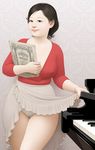  cleavage copyright_request munio_world panties piano plump pussy_juice_stain skirt_lift solo upskirt 