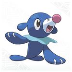 alpha_transparency full_body gen_7_pokemon lowres no_humans official_art open_mouth pink_nose pokemon pokemon_(creature) popplio simple_background smile white_background 