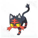  alpha_transparency cat closed_mouth full_body gen_7_pokemon litten lowres no_humans official_art pointy_ears pokemon pokemon_(creature) red_eyes simple_background white_background yellow_sclera 