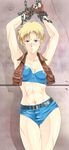  bdsm blonde_hair blue_eyes chains final_fight lucia_morgan short_hair street_fighter whip_marks 