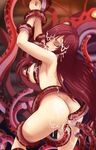  blush breasts cum erza_scarlet fairy_tail hmage nipples open_mouth pussy_juice red_hair tentacle 
