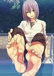  barefoot feet green_eyes high_speed! male_focus memeo_(candy_house) purple_hair serizawa_nao 