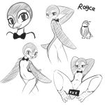  &lt;3 ambiguous_gender anthro avian bird bow_tie censor_bar censored claws eyelashes feral flippers looking_at_viewer lying mostly_nude on_back penguin presenting royce_(whygena) simple_background sketch solo toe_claws white_background whygena wide_hips winged_arms wings 