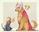  animalization bad_id bad_pixiv_id cape cat dog helmet loki_(marvel) marvel no_humans qin_(7833198) thor_(marvel) 