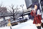  kanon minase_nayuki snow thigh-highs tsukimiya_ayu winter 