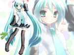  aqua_hair hatsune_miku highres long_hair namamo_nanase solo spring_onion thighhighs twintails very_long_hair vocaloid zettai_ryouiki zoom_layer 