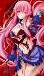  absurdres blood bra gasai_yuno highres katrina_lynn mirai_nikki solo underwear 