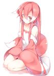  animal_ears blush detached_sleeves ears_down fox_ears fox_tail haatia_(otokuyou) long_hair long_sleeves looking_at_viewer original otokuyou pink_hair seiza sitting sleeves_past_wrists solo tail yellow_eyes 