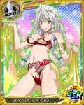  arabian_clothes armlet artist_request braid card_(medium) character_name chess_piece grayfia_lucifuge grey_eyes high_school_dxd lipstick maid_headdress makeup official_art queen_(chess) red_lipstick silver_hair solo torn_clothes trading_card twin_braids 