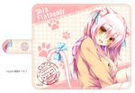  animal_ears breasts cat_ears cat_tail cleavage large_breasts long_hair open_mouth original pink_hair shia_flatpaddy solo syroh tail two_side_up yellow_eyes 