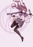  akemi_homura bad_id bad_pixiv_id black_eyes black_hair high_heels inneanis long_hair mahou_shoujo_madoka_magica pantyhose rocket_launcher rpg solo weapon 