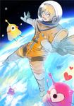  astronaut blonde_hair free! hazuki_nagisa male_focus pink_eyes sapce 