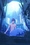  black_hair blue_eyes free! future_fish male_focus merman nanase_haruka_(free!) topless zukki_(suzukio) 