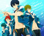  4boys high_speed! kirishima_ikuya male_focus matsurinnu multiple_boys nanase_haruka_(free!) shiina_asahi tachibana_makoto 