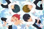  4boys high_speed! hikiyama_kayo kirishima_ikuya male_focus multiple_boys nanase_haruka_(free!) official_art shiina_asahi tachibana_makoto 