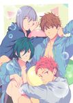  4boys high_speed! kirishima_ikuya kirishima_natsuya male_focus multiple_boys ookiidesunone serizawa_nao shiina_asahi 