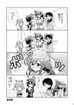  &lt;o&gt;_&lt;o&gt; ... 4koma :3 ? arms_behind_back blush cannon closed_eyes comic covering_face crossed_arms full-face_blush greyscale highres kantai_collection machinery michishio_(kantai_collection) mogami_(kantai_collection) monochrome non-web_source page_number remodel_(kantai_collection) shigure_(kantai_collection) spoken_ellipsis tenshin_amaguri_(inobeeto) translated turret yamashiro_(kantai_collection) |w| 