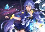  althea_(sakiya0000) blue_hair butterfly choker dress gloves long_hair vocaloid vocaloid_china xingchen yellow_eyes 