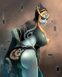  ass breasts donaught huge_ass huge_breasts midna midna_(true) orange_hair red_eyes skirt_lift solo the_legend_of_zelda the_legend_of_zelda:_twilight_princess yellow_sclera 