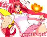 :d ahoge bangs blush bow breasts choker dated foreshortening hair_bow hair_intakes hands happy_birthday heart heart_ahoge kagami_sumika long_hair long_sleeves looking_at_viewer medium_breasts muvluv open_mouth otoo_(izanagi) outstretched_arms outstretched_hand panties pantyshot pleated_skirt ponytail red_eyes red_hair skirt smile solo striped striped_panties thighhighs underwear upskirt white_legwear 