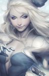  blonde_hair bravely_default:_flying_fairy bravely_default_(series) bravely_second:_end_layer breasts closed_mouth edea_lee eyelashes eyeshadow highres lips long_hair looking_at_viewer makeup medium_breasts realistic signature smile solo stanley_lau sword upper_body weapon 