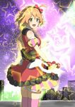  bow freyja_wion green_eyes hair_ornament heart highres macross macross_delta multicolored_hair orange_hair short_hair smile sugi87 