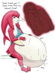  belly big_belly breath_of_the_wild burping cutaway english_text female humanoid hylian mipha nintendo nude nyxon post_vore princess_zelda pussy text the_legend_of_zelda video_games vore zora 
