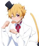  1boy aiwana cat_ears cat_tail free! hat hazuki_nagisa male_focus wink 