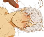  bara blush cum dante_(devil_may_cry) devil_may_cry disembodied_penis dmc:_devil_may_cry erection facial male_focus multiple_boys penis sanako_(tsubakiiro) silver_hair wince yaoi 