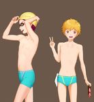  2boys free! hazuki_nagisa high_speed! male_focus matsuoka_rin multiple_boys swim_trunks 
