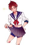  crossdressing edanaka high_speed! male_focus school_uniform shiina_asahi 