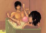  1girl bathtub black_hair butch_(ppg) buttercup_(ppg) condom powerpuff_girls rowdyruff_boys tomboy ujikin 