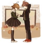  ahoge bad_id bad_pixiv_id brown_hair danganronpa danganronpa_1 fujisaki_chihiro jean1620y multiple_boys naegi_makoto otoko_no_ko short_hair 