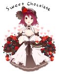  :d bad_id bad_pixiv_id blueberry blush brown_eyes brown_hair cake cherry chocolate chocolate_covered chocolate_heart detached_sleeves english food frilled_sleeves frills fruit gotmil hairband heart holding lolita_hairband looking_at_viewer open_mouth original plate puffy_short_sleeves puffy_sleeves raspberry short_hair short_sleeves simple_background skirt smile solo strawberry white_background 