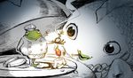  candle chef_hat chef_uniform fish flower fly fork frilled_collar frog no_humans original parallela66 plate scales size_difference smile 