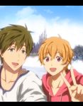  2boys free! hazuki_nagisa male_focus multiple_boys tachibana_makoto 