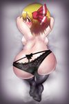  asheta7 ass back backboob breasts highres large_breasts panties rumia smell solo steam thighhighs touhou underwear 