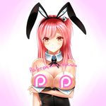  breasts bunny censored costume dead_or_alive dead_or_alive_5 honoka honoka_(doa) vekneim vekneim_(artist) watermark 