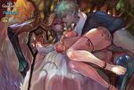  1girl anklet ass_grab barefoot blonde_hair braid breasts cape elsa_(frozen) from_behind frozen_(disney) hetero hood hoodie jack_frost_(rise_of_the_guardians) jewelry nipples penis rise_of_the_guardians sex short_hair single_braid staff testicles thigh_strap zunaki 