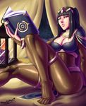  black_hair bodystocking book breasts candle cleavage fire_emblem fire_emblem:_kakusei pltnm06ghost reading sitting solo tharja tiara 
