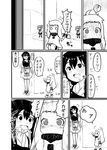  akagi_(kantai_collection) comic drooling greyscale inazuma_(kantai_collection) kantai_collection machimote_taikou monochrome multiple_girls northern_ocean_hime saliva shinkaisei-kan translated 