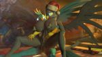  3d_(artwork) abs anthro anthro_on_anthro anthrofied avian bell big_breasts blue_eyes breasts chair_position christmas christmas_tree cum digital_media_(artwork) duo feathered_wings feathers female friendship_is_magic from_behind_position gabby_(mlp) gallus_(mlp) gloves_(marking) gryphon hat holidays inside male male/female markings my_little_pony navel nipple_piercing nipples nude penetration piercing pussy_juice santa_hat sex sitting spread_legs spreading tree vaginal vaginal_penetration veryfluffy wings 