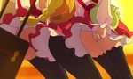  ass black_legwear blonde_hair braid emily_(mahou_girls_precure!) haruyama_kazunori head_out_of_frame jun_(mahou_girls_precure!) kei_(mahou_girls_precure!) long_hair lower_body magic_school_uniform mahou_girls_precure! multiple_girls no_panties pantyhose precure skirt thighhighs 